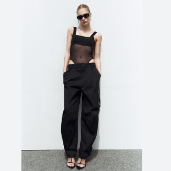ZARA BLACK BODY SUIT SIZE LARGE - Picture 1 of 8